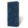 ZTE Blabe V30 RFID Anti-theft Brush Magnetic Leather Phone Case - Blue