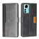 ZTE Blabe V41 Smart 4G Contrast Color Side Buckle Leather Phone Case - Black + Grey