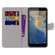 ZTE Blade A31 Coloured Drawing Cross Texture Horizontal Flip PU Leather Case with Holder & Card Slots & Wallet & Lanyard - Purple Green Starry Sky