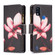 ZTE Blade A51 Colored Drawing Pattern Zipper Leather Phone Case - Lotus