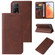 ZTE Blade A51 Lite/A5 2020 Magnetic Closure Leather Phone Case - Brown