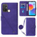 ZTE Blade A52 Crossbody 3D Embossed Flip Leather Phone Case - Purple ZTE Blade A52 Crossbody 3D Embossed Flip Leather Phone Case - Purple