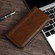ZTE Blade A52 Lite Grid Texture Magnetic Flip Leather Phone Case - Brown