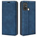 ZTE Blade A52 Retro-skin Magnetic Suction Leather Phone Case - Dark Blue