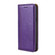 ZTE Blade A53 4G Grid Texture Magnetic Flip Leather Phone Case - Purple
