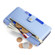 ZTE Blade A53 4G Lite Sheep Texture Cross-body Zipper Wallet Leather Phone Case - Blue