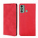 ZTE Blade A53 4G Skin Feel Magnetic Leather Phone Case - Red