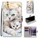 ZTE Blade A6 / A6 Lite Coloured Drawing Cross Texture Horizontal Flip PU Leather Case with Holder & Card Slots & Wallet & Lanyard - Big Cat Holding Kitten