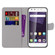ZTE Blade A6 / A6 Lite Coloured Drawing Cross Texture Horizontal Flip PU Leather Case with Holder & Card Slots & Wallet & Lanyard - Purple Green Starry Sky