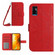 ZTE Blade A71 Skin Feel Sun Flower Pattern Flip Leather Phone Case with Lanyard - Red