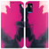 ZTE Blade A72 / V40 Vita Watercolor Pattern Horizontal Flip Leather Phone Case - Berry Color