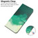 ZTE Blade A72 / V40 Vita Watercolor Pattern Horizontal Flip Leather Phone Case - Cyan Green