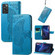 ZTE Blade A72 4G Butterfly Love Flower Embossed Leather Phone Case - Blue