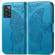 ZTE Blade A72 4G Butterfly Love Flower Embossed Leather Phone Case - Blue