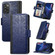 ZTE Blade A72 4G Grid Leather Flip Phone Case - Blue