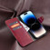 ZTE Blade A72 4G idewei Retro Texture Leather Phone Case - Red