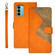 ZTE Blade A72 4G idewei Two-color Splicing Leather Phone Case - Orange