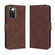 ZTE Blade A72 5G Skin Feel Calf Texture Card Slots Leather Phone Case - Brown