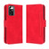 ZTE Blade A72 5G Skin Feel Calf Texture Card Slots Leather Phone Case - Red