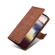 ZTE Blade A72 5G Skin Feel Crocodile Magnetic Clasp Leather Phone Case - Brown