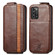 ZTE Blade A72 Splicing Wallet Card Holder Vertical Flip Leather Phone Case - Brown