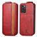 ZTE Blade A72 Splicing Wallet Card Holder Vertical Flip Leather Phone Case - Red ZTE Blade A72 Splicing Wallet Card Holder Vertical Flip Leather Phone Case - Red