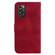ZTE Blade A72/V40 Vita 7-shaped Embossed Leather Phone Case - Red