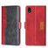 ZTE Blade L210 Contrast Color Side Buckle Leather Phone Case - Red + Black