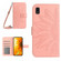 ZTE Blade L210 Skin Feel Sun Flower Pattern Flip Leather Phone Case with Lanyard - Pink