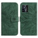 ZTE Blade V30 Skin Feel Sun Flower Pattern Flip Leather Phone Case with Lanyard - Green