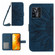 ZTE Blade V30 Skin Feel Sun Flower Pattern Flip Leather Phone Case with Lanyard - Inky Blue