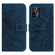 ZTE Blade V30 Skin Feel Sun Flower Pattern Flip Leather Phone Case with Lanyard - Inky Blue