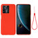 ZTE Blade V30 Solid Color Liquid Silicone Dropproof Full Coverage Protective Case - Red