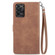 ZTE Blade V30 Vita Embossed Flower Zipper Leather Phone Case - Brown