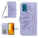 ZTE Blade V30 Vita Skin Feel Sun Flower Pattern Flip Leather Phone Case with Lanyard - Purple