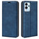 ZTE Blade V40 Pro Retro-skin Magnetic Suction Leather Phone Case - Dark Blue