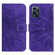 ZTE Blade V40 Pro Skin Feel Sun Flower Pattern Flip Leather Phone Case with Lanyard - Dark Purple