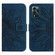 ZTE Blade V40 Pro Skin Feel Sun Flower Pattern Flip Leather Phone Case with Lanyard - Inky Blue