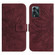 ZTE Blade V40 Pro Skin Feel Sun Flower Pattern Flip Leather Phone Case with Lanyard - Wine Red
