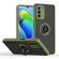 ZTE Blade V40 Vita Q Shadow 1 Series TPU + PC Phone Case with Ring - Army Green