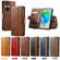 ZTE Blade V40s CaseNeo Splicing Dual Magnetic Buckle Leather Phone Case - Brown