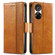 ZTE Blade V40s CaseNeo Splicing Dual Magnetic Buckle Leather Phone Case - Khaki ZTE Blade V40s CaseNeo Splicing Dual Magnetic Buckle Leather Phone Case - Khaki