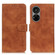 ZTE Blade V40S KHAZNEH Retro Texture Leather Phone Case - Brown