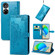 ZTE Blade V40S Mandala Flower Embossed Leather Phone Case - Blue
