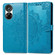 ZTE Blade V40S Mandala Flower Embossed Leather Phone Case - Blue