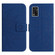 ZTE Libero 5G II A103ZT Japan Edition Skin Feel Sun Flower Pattern Flip Leather Phone Case with Lanyard - Dark Blue