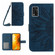 ZTE Libero 5G II A103ZT Japan Edition Skin Feel Sun Flower Pattern Flip Leather Phone Case with Lanyard - Inky Blue