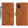 ZTE Libero 5G II Stitching Embossed Leather Phone Case - Brown