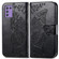 ZTE Libero 5G III Butterfly Love Flower Embossed Leather Phone Case - Black