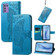 ZTE Libero 5G III Butterfly Love Flower Embossed Leather Phone Case - Blue